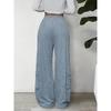 Women's Cargo Pants Spring/Summer New Wide-Leg Pants Casual Simple Tie-Waist Multi-Pocket Long Pants