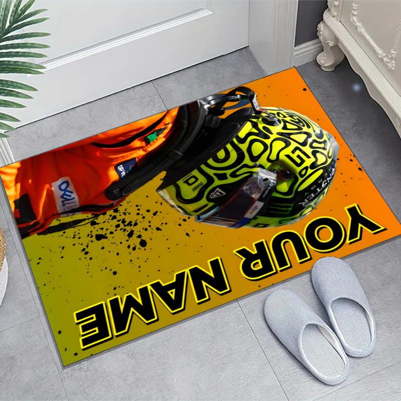 Lando Norris Design Area Rug Personalized Name- Non-Slip, Soft & Cozy Floor Mat for Living Room, Office - Indoor/Outdoor Carpet