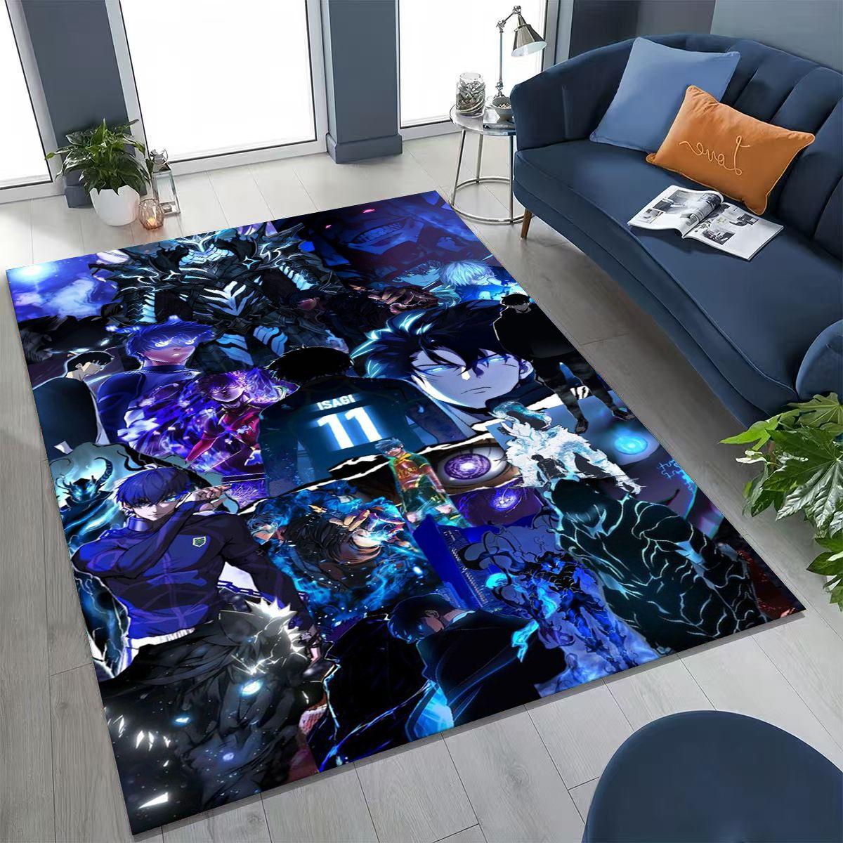 

Cartoon BLUE LOCK Football Anime Isagi Rug for Bedroom Living Room Sofa Home Doormat Decor, Large Kids Play Non-slip Floor Mat 40x60cm( 15x23in )