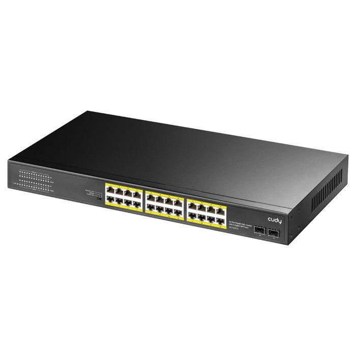 Switch - CUDY - GS1028PS2 - 24 Ports Gigabit PoE+ - 300W - 2 Ports SFP