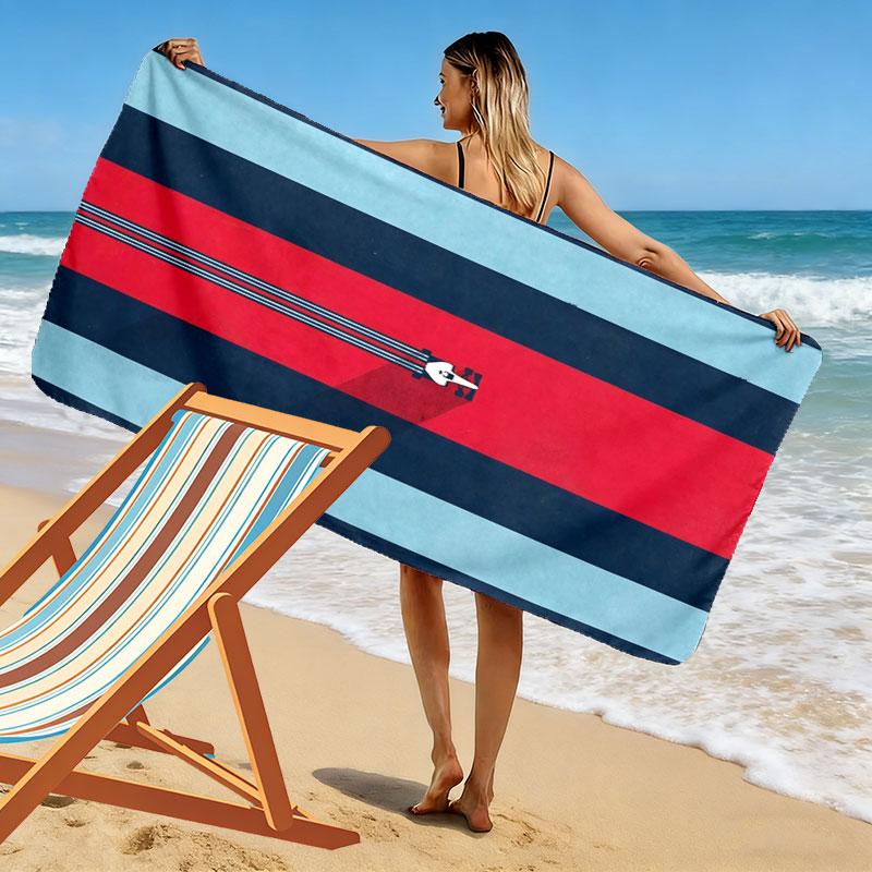 Martini Racing Print Beach Towel, Large Soft Quick Dry Towel for Beach Camping Swimming