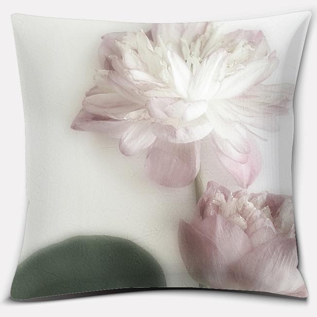 Pink Flower Series Throw Pillow Pillow Case Home Office Decoration Pillow Bedroom Sofa Car Cushion Cover