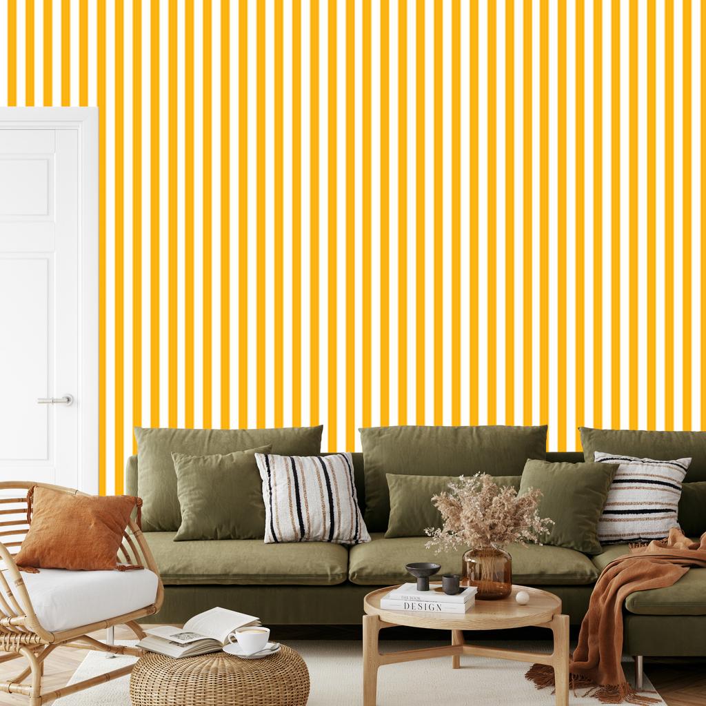 Gold Stripes Wallpaper for Living Room and Bedroom 50x1000