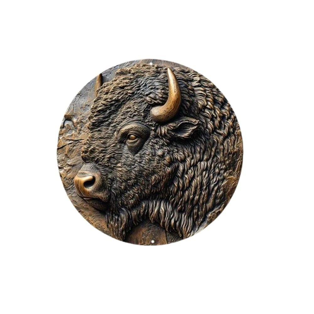 

Винтажная круглая маска-венок Алюминиевая художественная панель 20x30см