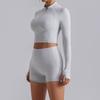 Yoga Clothes Long-Sleeve Suit Women's Quick-Drying Slim Fit Thin and Breathable Fitness Pants Stretch Tight Fashion Sexy Top