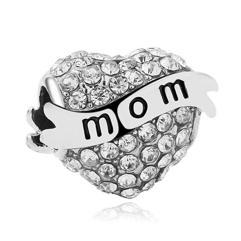 Nan Grand Daughter Best Friend Heart Beads Fits Charm Bracelet&Bangle DIY Women Jewelry Making