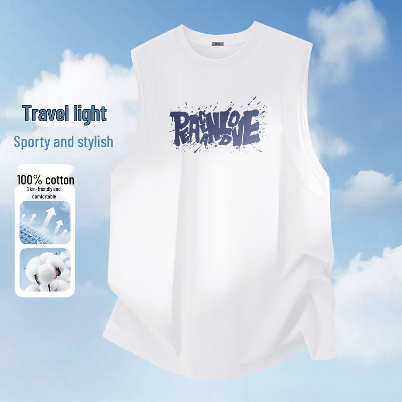 Xuezhongfei Men s Summer Graffiti Sleeveless T-Shirt 4XL