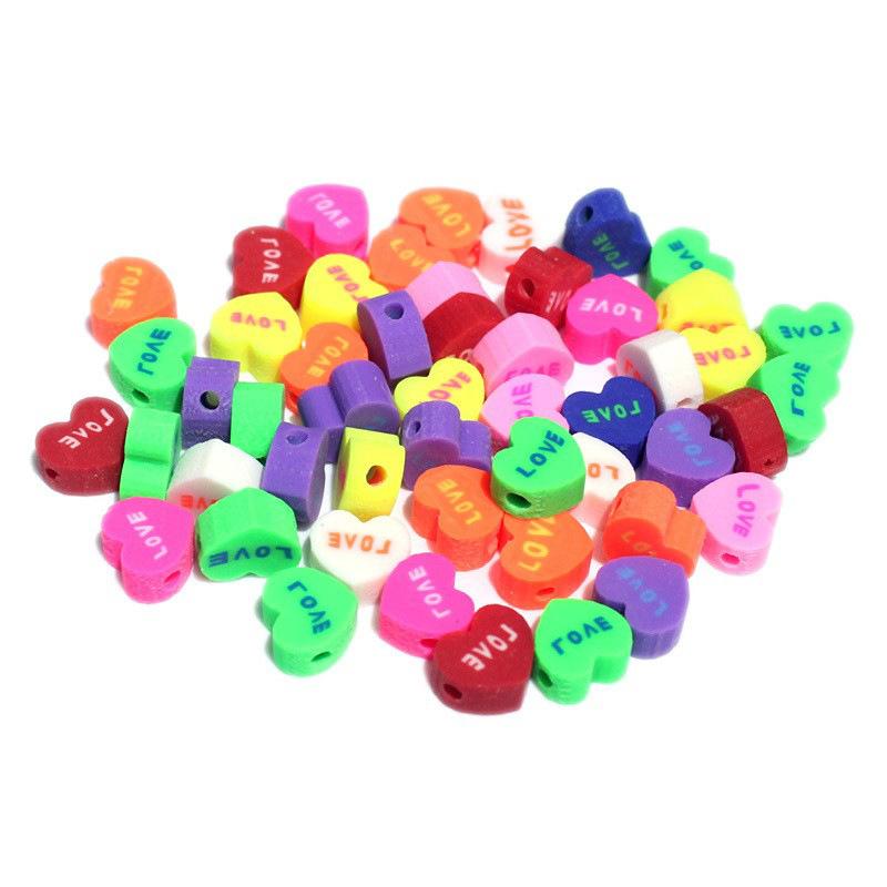 Soft Pottery Pieces Beaded Diy Mobile Phone Chain Accessories Loose Beads Smiley Face Letters Animal Fruit Mixed Soft Pottery