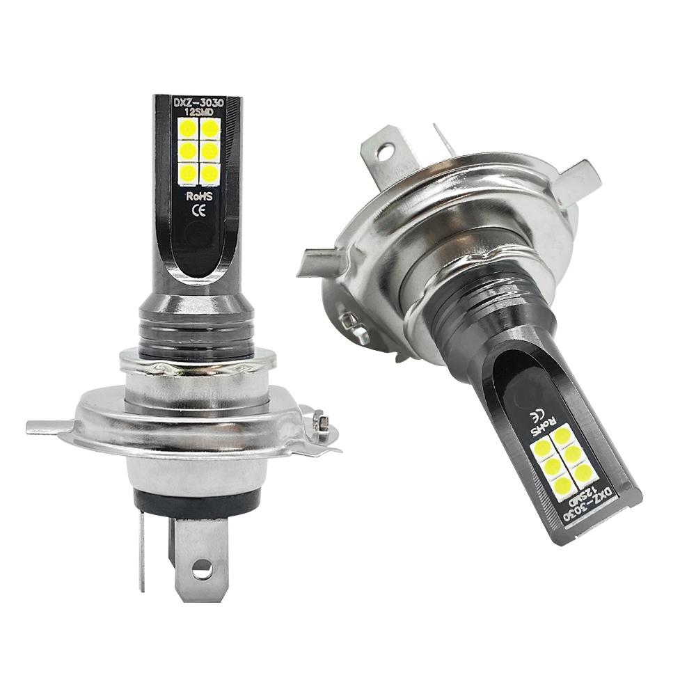 2Pcs LED Car Headlight H4 H7 H11 H3 H8 H9 H16JP H1 9005 9006 Fog Light Bulbs Auto Driving Running Lamps 6500K 12V 24V White Bulbs 7