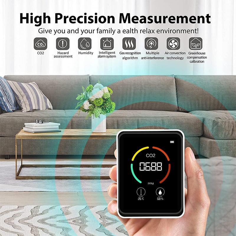 

CO2 Household Digital Air Pollution Monitor Air quality detector Multifunctional Thermo Hygrometer Home Intelligent Gas