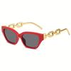 Occhiali da Sole Moda Cat Eye Per Donne Uomini Lente a Specchio Catena Ciondolo Occhiali Per Festa Estiva in Spiaggia