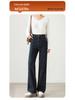 Women's 2025 Slimming Wide Leg Flannel-Lined Jeans for Autumn/Winter - Petite Fit, Thickened and Stylish Straight Leg
