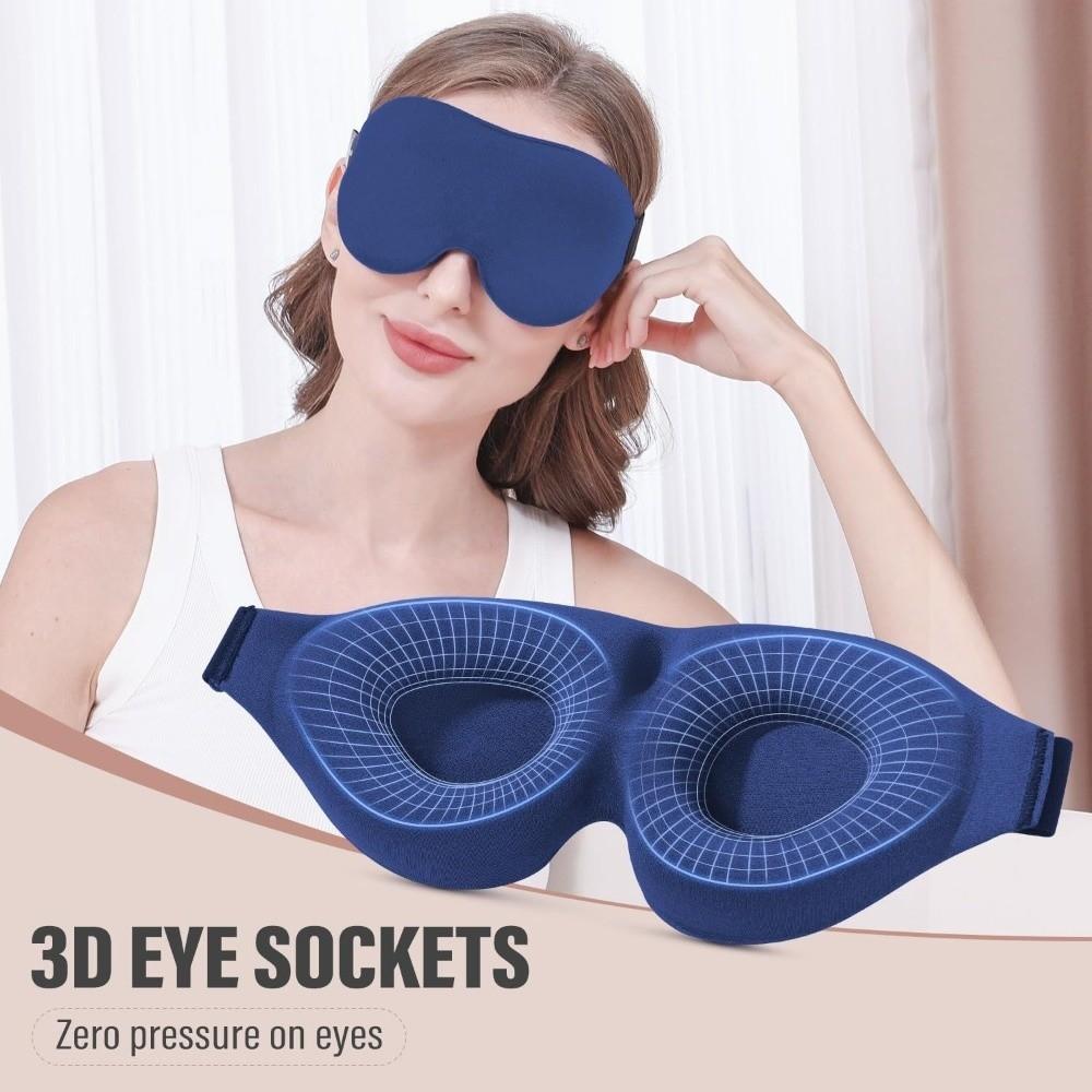 Gifts 360° 3D Eye Mask Full Blackout Adjustable Eyemask Breathable and Pressure-free Contoured Cup Sleeping Mask