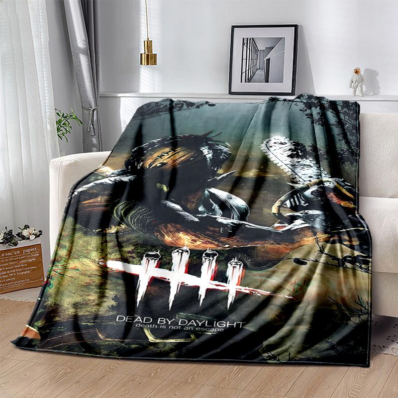 Dead by Daylight Flannel Blanket Soft Warm All-Season Throw, Design for Camping, Car Travel, Hiking Sofa, Bed, Office Perfect Gift for Parties