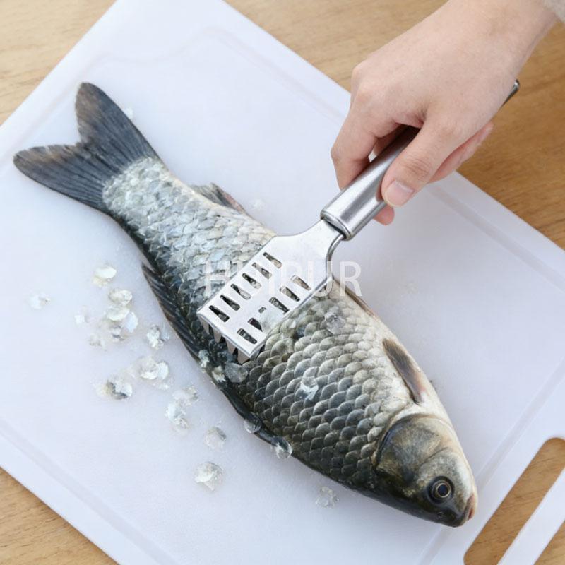 Multifunktionaler Fischschupper aus Edelstahl, Fischschuppenkratzer, Schuppenmesser aus Edelstahl, Fischschupper, Fischzerlegemesser