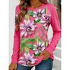 Long Sleeved Loose Round Neck Top for Casual Wear