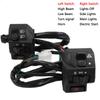 1 Set of 2pcs Motorcycle Switch Assembly Handle Bar Indicator Control
