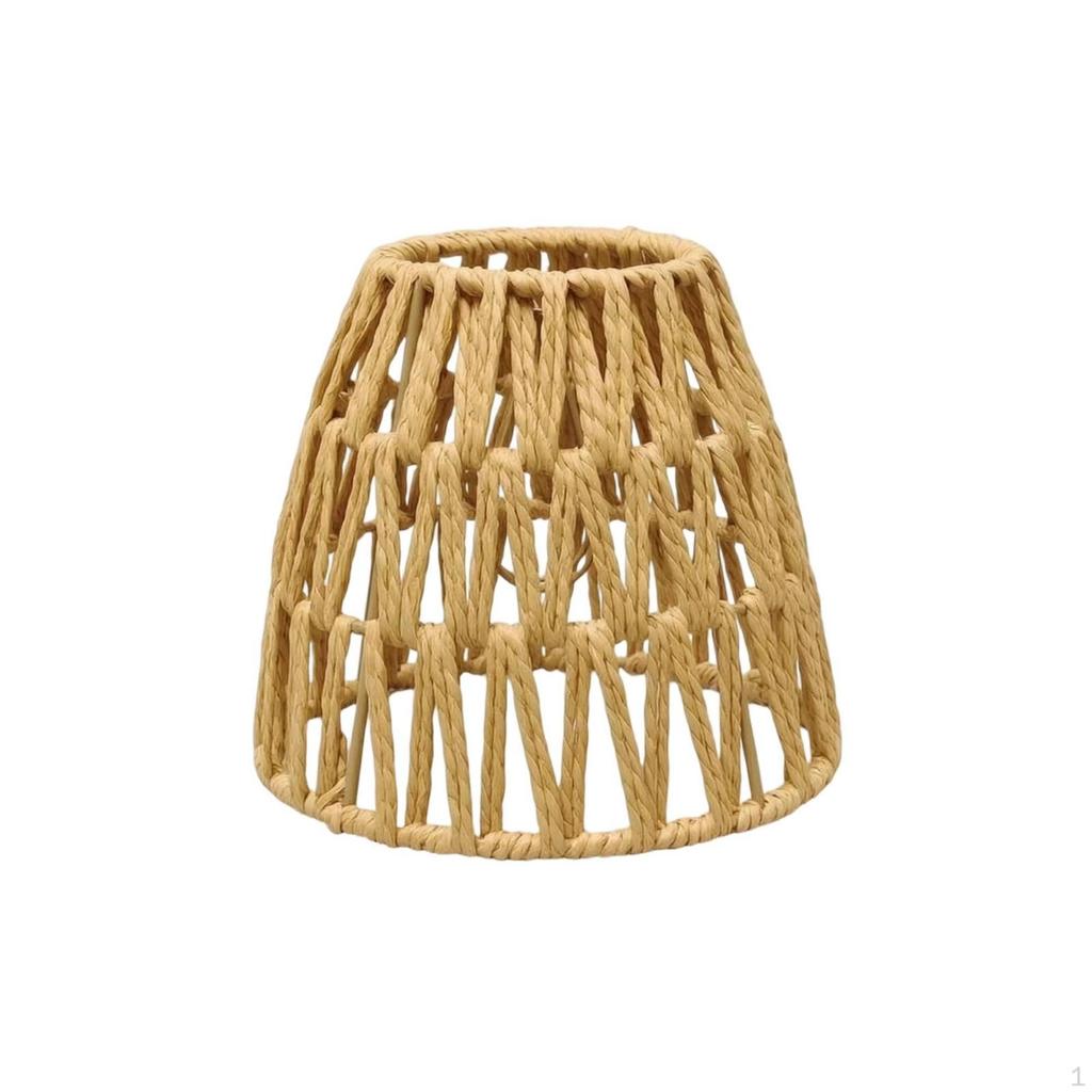 Paper Rope Lampshade Handmade Woven Handwoven Lamp Shade for Homestays, Cafes,