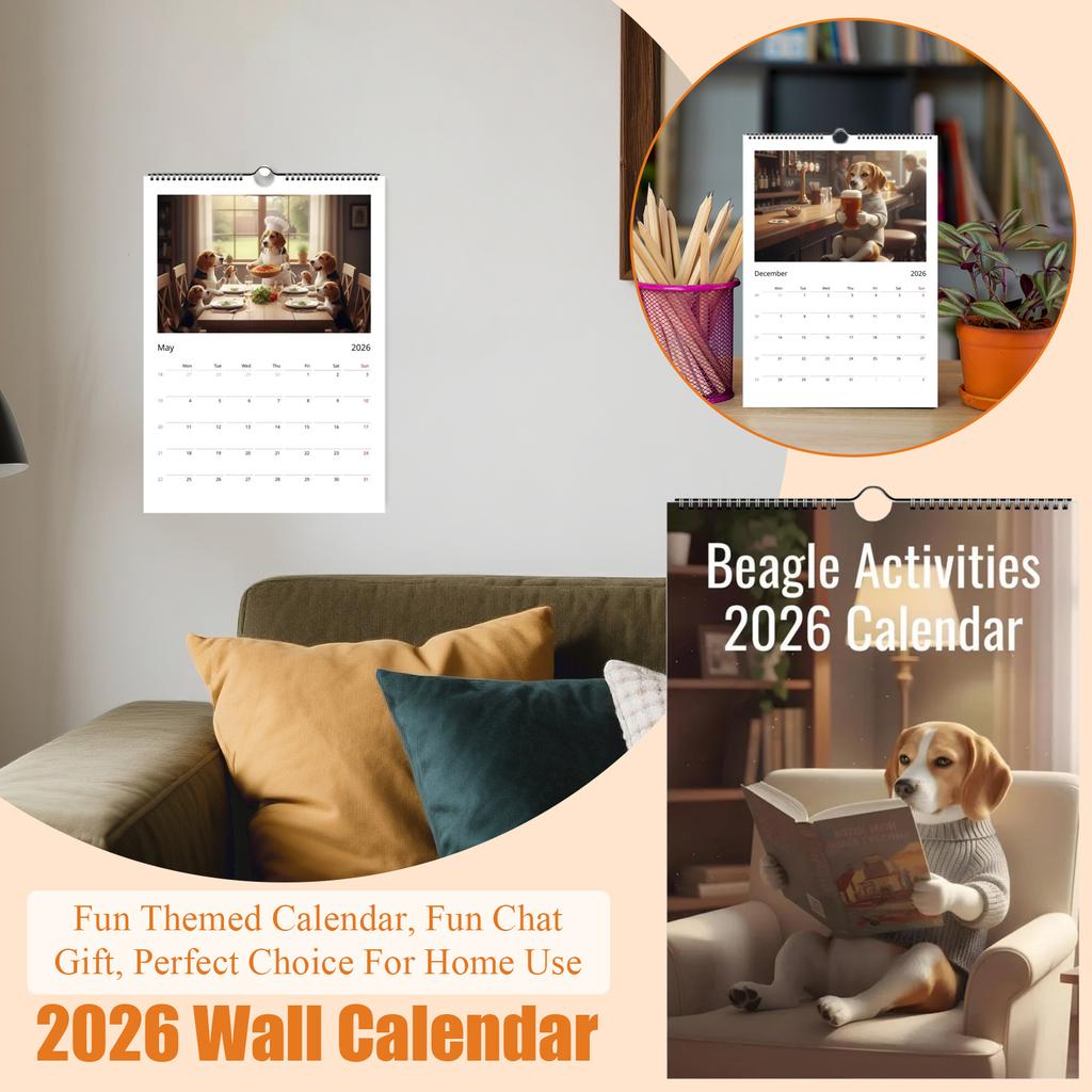2026 Wall Calendar, Fun Themed Calendar, Fun Chat Gift, Perfect Choice For Home Use.