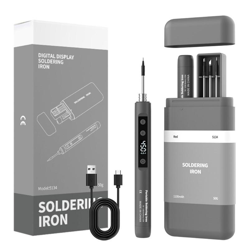 USB Soldering Iron Soldering Tool Adjustable Temperature Carrying Case Accessories Available Home Repair 230-450℃