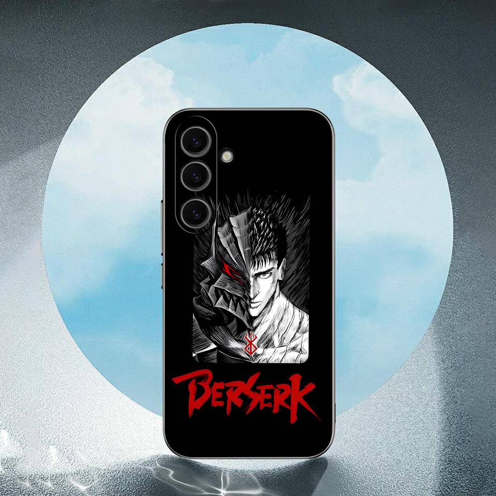 Berserk-k For Samsung Galaxy S23 S24 S25 Ultra S22 Plus S21 Black Soft Case Waterproof Soft Case