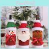 Decorative Holiday Wine Bottle Pouch In Festive Santa Claus And Reindeer Styles