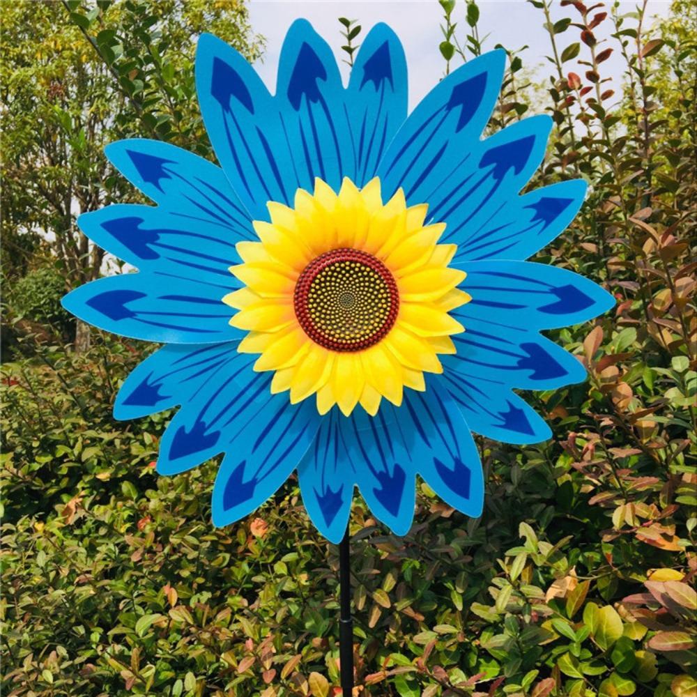 Multistyles Rotating Sunflower PVC Garden Yard Wind Spinner  Outdoor Party Picnic Decor