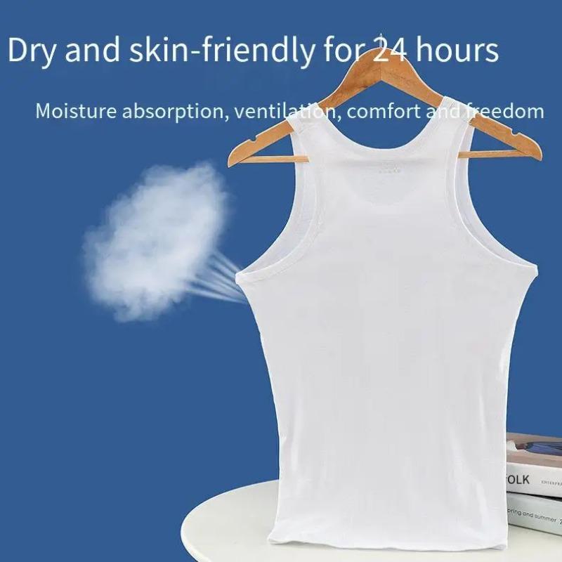 Cotton Vest for Men Youth Fitted Sports Fitness Casual Sleeveless Top Four Seasons Cool and Comfortable