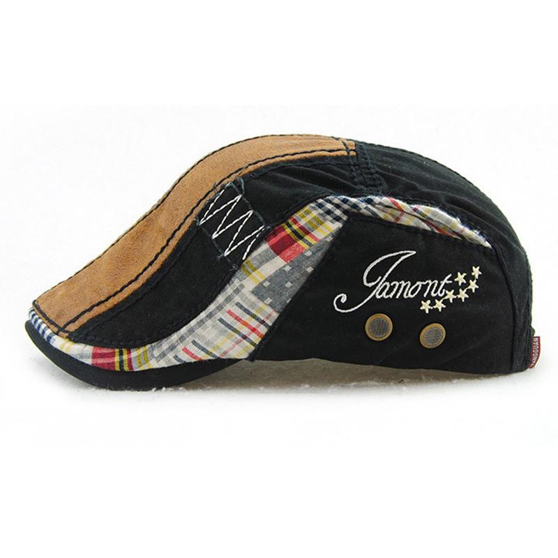 Fashion Unisex Men Newsboy Cabbie Gatsby Flat Cap Cotton Golf Beret Patchwork Hats