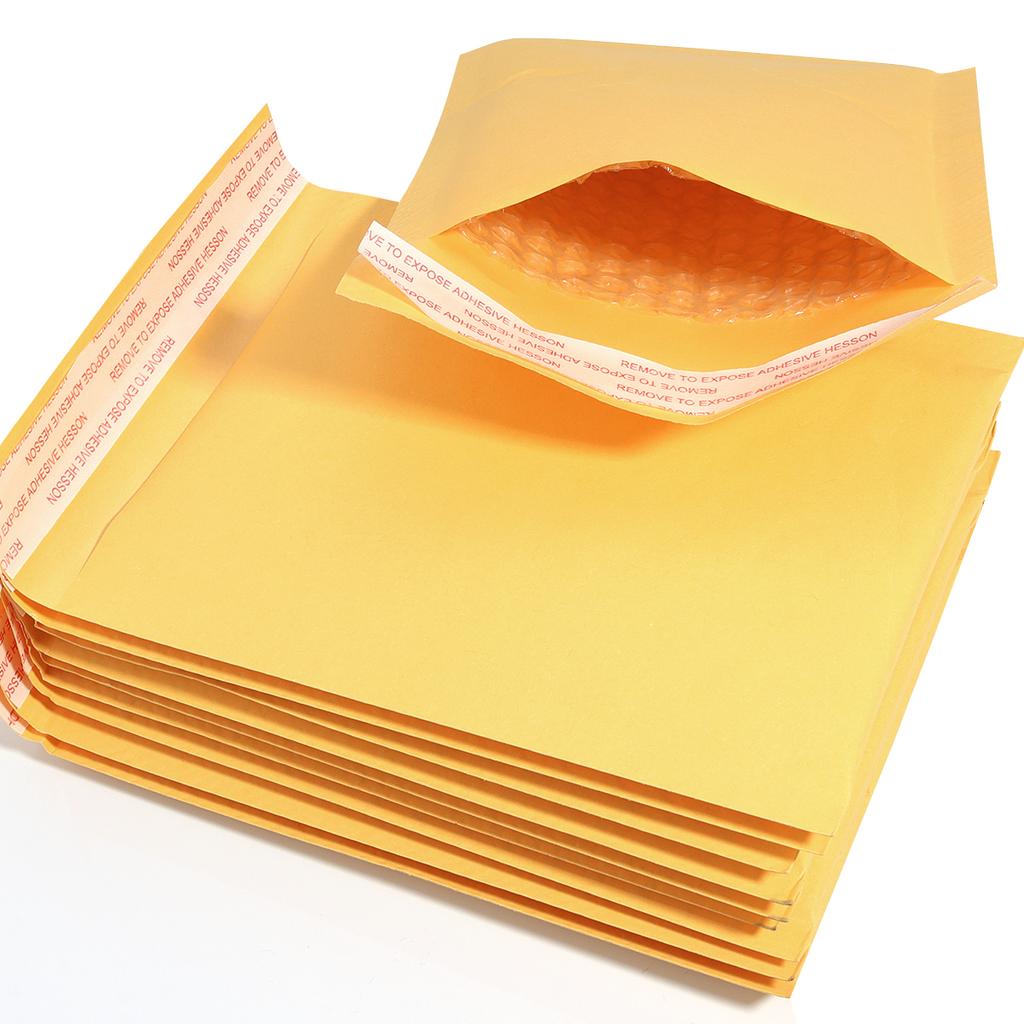 10-20pcs Yellow Kraft Paper Bubble Envelopes Bags Mailers Cushioning Padded Envelopes With Bubble For Shipping Mailing Packaging