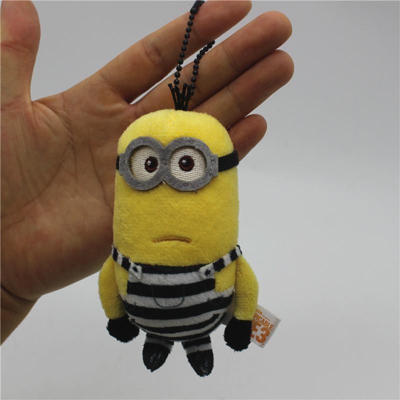 1piece Despicable Me Kevin Bob Minions Doll Keychain Cute Minion Plush Pendant Car Keychain Children's Toy Party Gift
