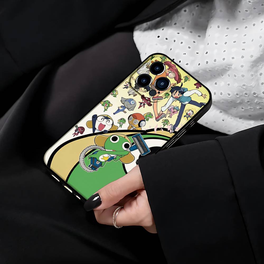 Funny Cartoon Keroro Gunsou Frog Phone Case For IPhone 17 15 Pro Max 14 Pro 12 11 13 Mini X XR XS 16 Plus SE Back Cover