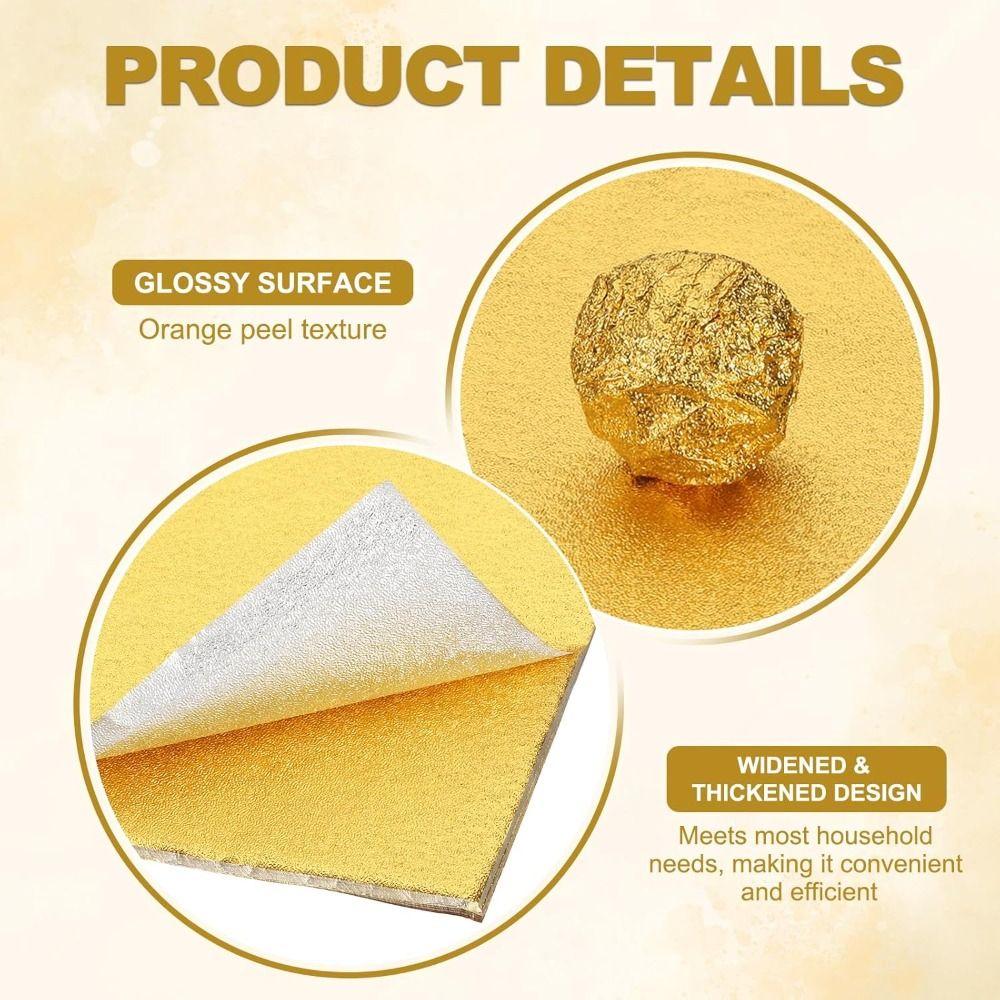 Gilded Aluminum Foil Paper Gold Candy Wrapping Paper New Foil Candy Wrappers DIY Decorations
