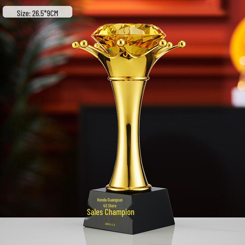 Gold, Silber, Bronze Sternburst Verdrehte Säule Trophäe - Firmen Gedenkpreis