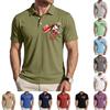 Men's Casual Short Sleeve Polo Shirt Soccer Graphic Print Sport Collar Button Front Lightweight Top Japan 2026 Design