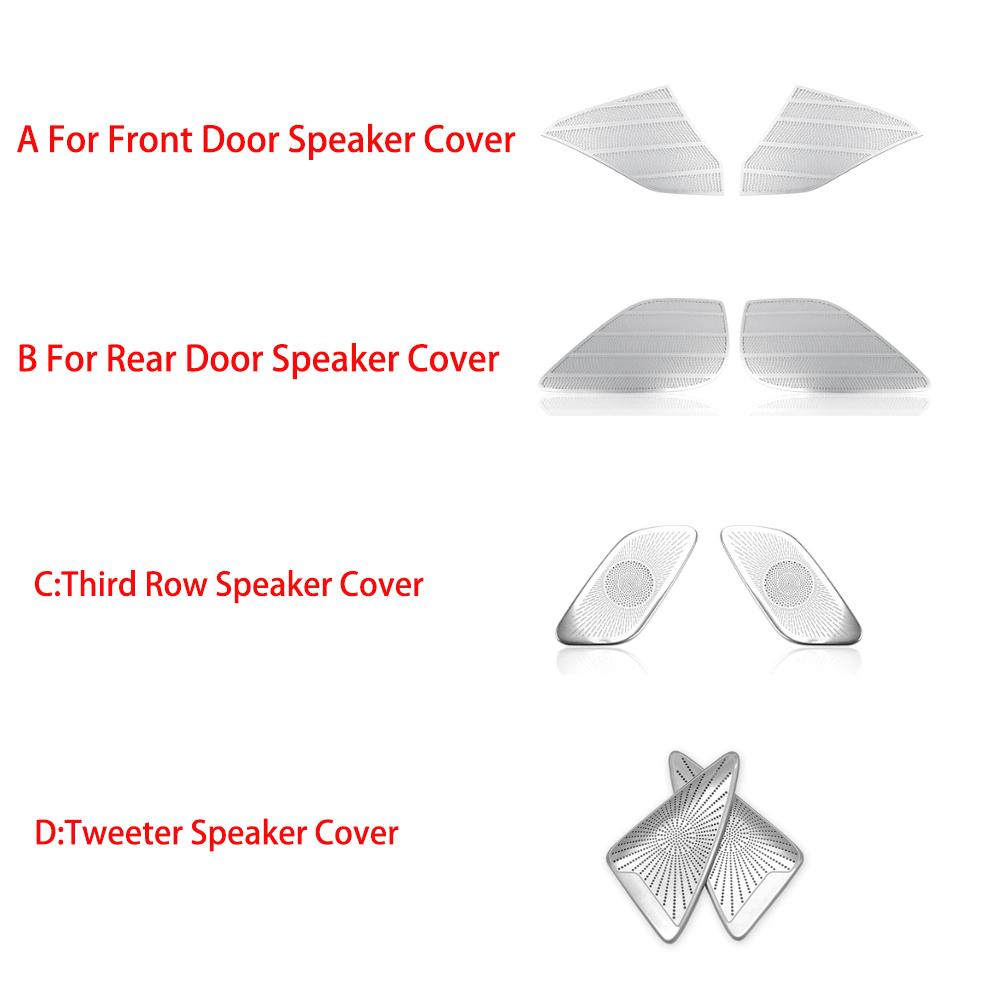 For Hyundai Palisade 2020-2026 Car Tuning Stainless Steel Stainless Steel Auto Door Speaker Cover Trim Car Interior Parts