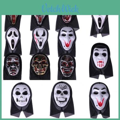 Máscara de Horror de Halloween Para Disfraz de Fiesta Con Caras de Fantasma y Vampiro de Plástico Para Eventos de Cosplay