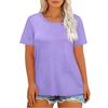 Plus Size Women Fashionable Casual Loose Fit Short Sleeve Top