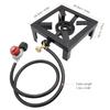 8KW Gas Boiling Ring Cast Iron Burner Large LPG Stove Outdoor Cooker Iron Frame Portable Fire Control Stove