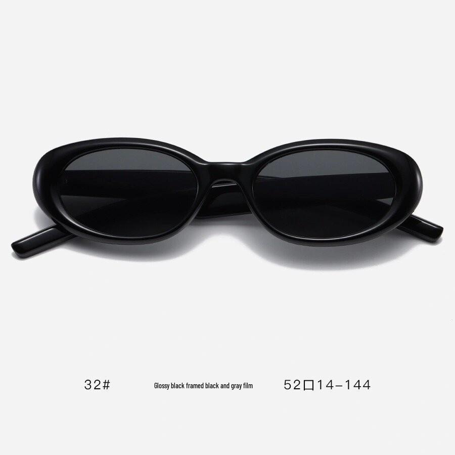 24 High-End Women s Cat Eye Oval Sunglasses, UV Protection, Retro Small Frame