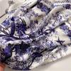 Luxury Plant Floral Print Square Scarf for Women Satin Fashion Wraps Neckerchief Female Hair Bands Headband Bandana