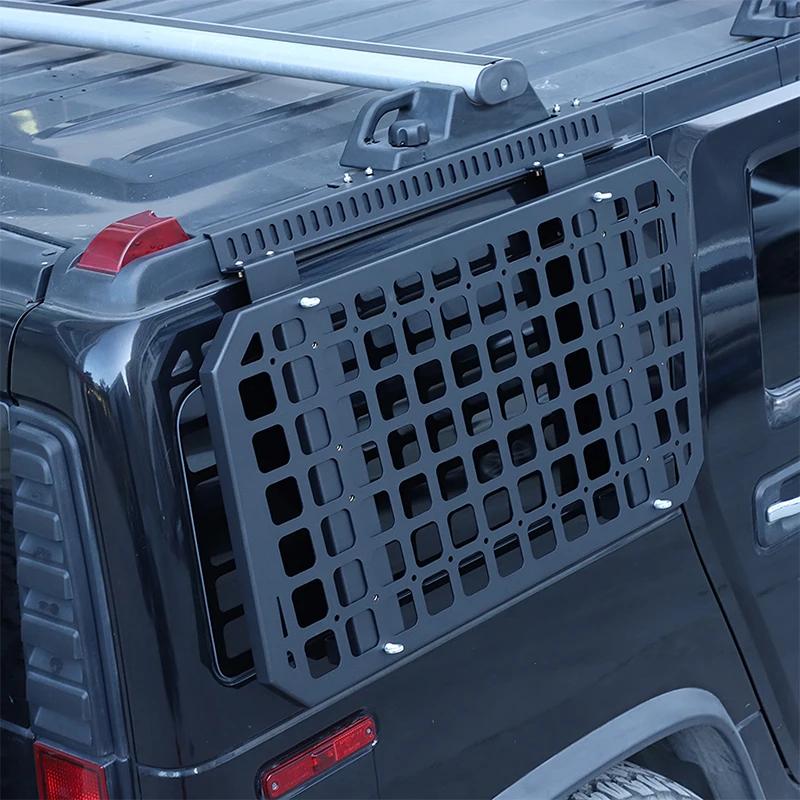 For Hummer H2 2003-2009 Aluminum alloy Car Rear Side Window Protective Hanging Bag Board Exterior Car Accessories