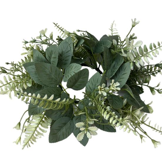 

Искусственный Венок Кольцо Свечи Искусственные Листья Эвкалипта Весенняя Зелень Гирлянда Столб Свеча Главная Свадьба Стол Центральное Украшение зелёный