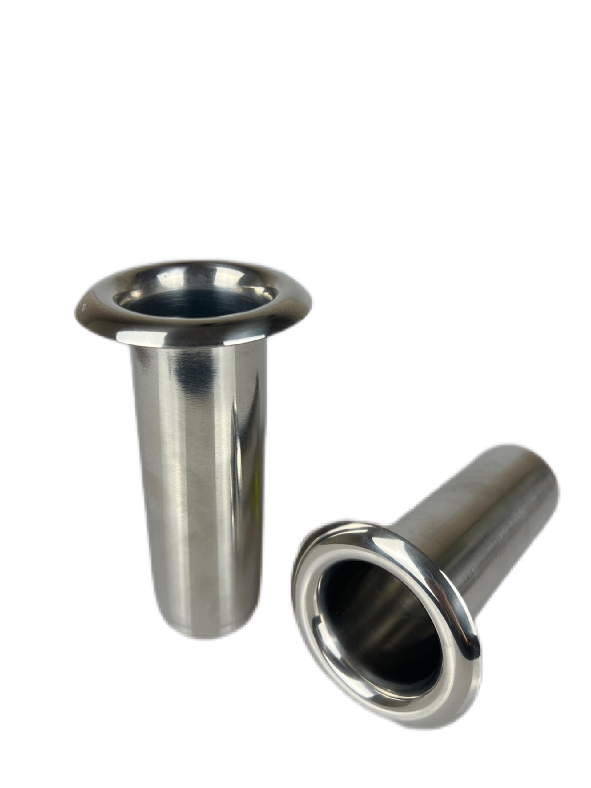 

High-quality stainless steel flower vase for graves, 48mm tube diameter, 145mm ring depth, easy installation, set of 2 (RD48-145)