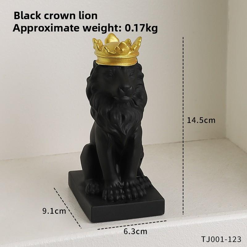 Nordic Lucky Lion Ornament With Resin Material For Living Room And Office