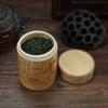 Carved Bamboo Tea Storage Box Lid Seal Tea Canister Food Spice Nut Box Organizer Kitchen Storage Jars Accessories