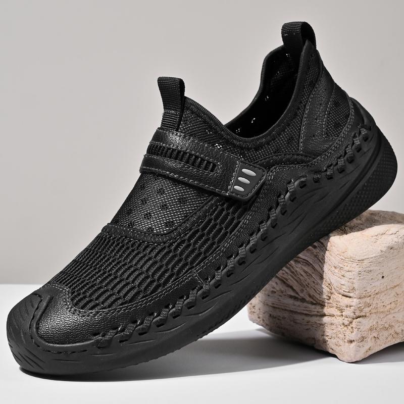 

Літні чоловічі повсякденні сітчасті кросівки Зручне взуття великих розмірів Лофери Повітропроникне взуття для водіння 46 чорний