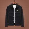 Men's Casual Tooling Jacket Multi-pocket Corduroy Striped Lapel Jacket Middle-aged Retro Long-sleeved Top Versatile