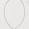 BONBEAU Open Heart Lock Pendent Silver Chain Necklace 925 Silver Heart Lock Pendant Oil Painting Chain Silver Necklace