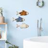 3Pcs/Set Wooden Fish Wall Decor Coastal Wall Art Fish Rustic Fish Wall Art Decoration for Bathroom Bedroom Ocean-Themed Room Lake House